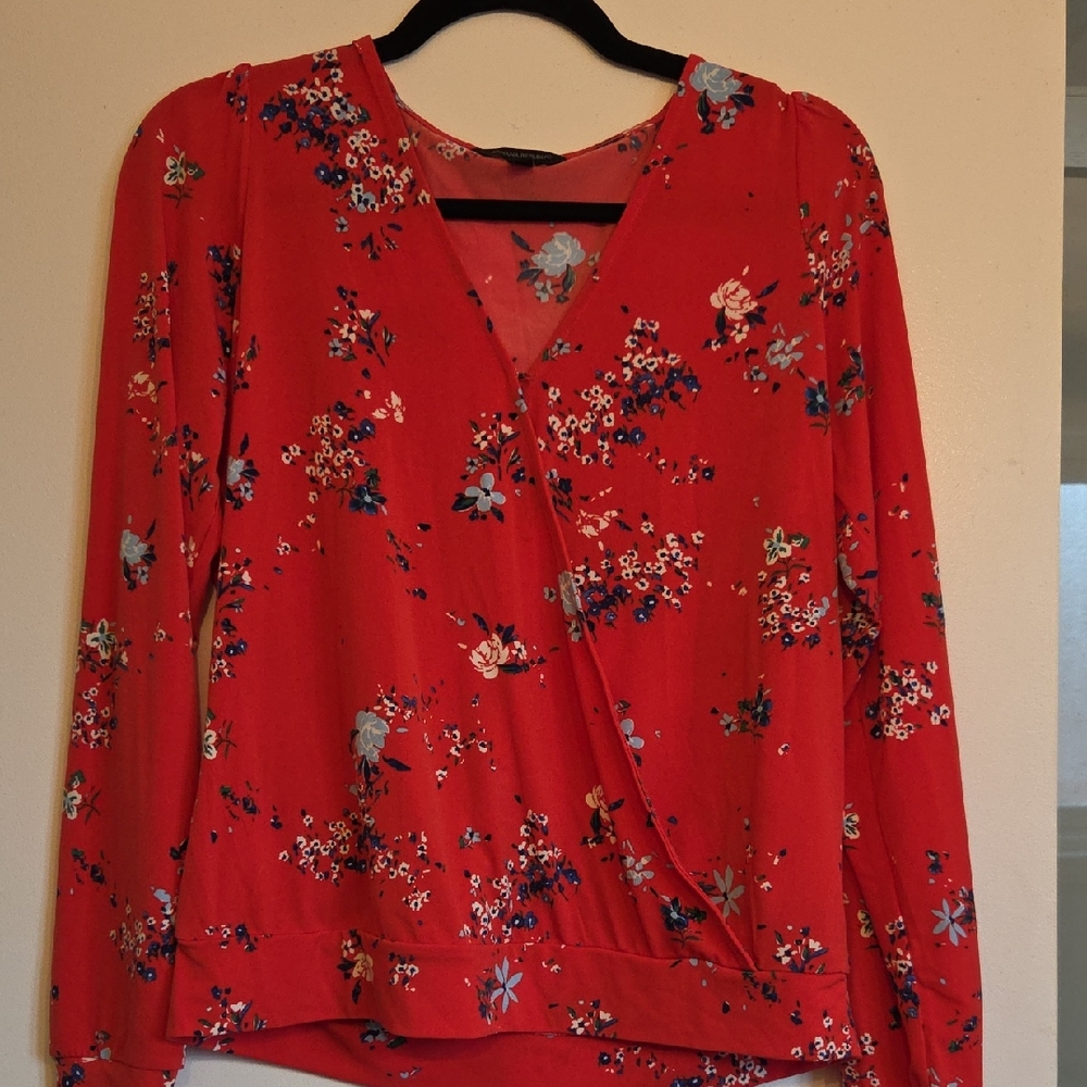 Floral Red Women's Top